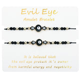2 pcs/Set Evil Eye Bracelets Red Braided Protection Amulet Gift For Women Men