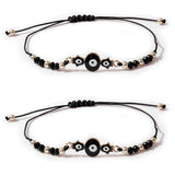 2 pcs/Set Evil Eye Bracelets Red Braided Protection Amulet Gift For Women Men