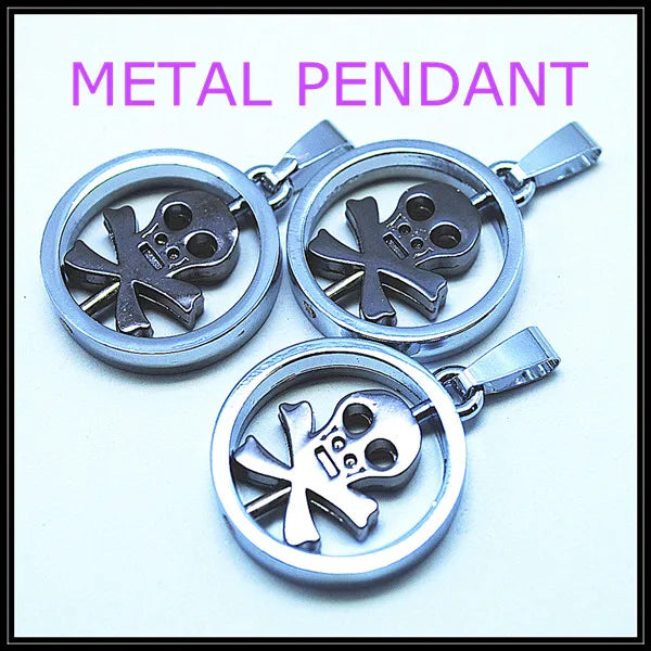 2pcs Metal Skull Shape Pendants 25mm Men's Charms Jewelry