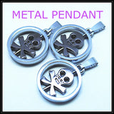 2pcs Metal Skull Shape Pendants 25mm Men's Charms Jewelry