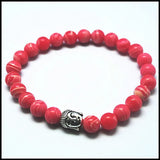 2 pcs Red Rhodonite Stone Bracelet Men's Charms 8mm