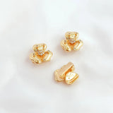 Copper clad 14K Zircon Orchid starfish buckle DIY necklace clip pendant
