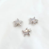 Copper clad 14K Zircon Orchid starfish buckle DIY necklace clip pendant