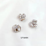 Copper clad 14K Zircon Orchid starfish buckle DIY necklace clip pendant