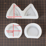 2-piece Set Cat Ears and Bear Ears Mold for DIY Personalized Frame Craft