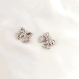 Copper-Wrapped 14K Set Zircon Bow Pendant DIY Necklace Earrings Material