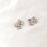 Copper-Wrapped 14K Set Zircon Bow Pendant DIY Necklace Earrings Material