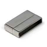 2 Pcs Stainless Steel Magnetic Buckle for Leather Bracelet DIY Jewelry Making