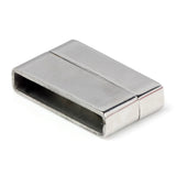 2 Pcs Stainless Steel Magnetic Buckle for Leather Bracelet DIY Jewelry Making