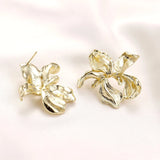 2Pcs Copper-Clad Silver Needle Earrings DIY Accessories