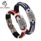 Summer Lover Charm Bracelet Metal Dolphin Cow Leather Cuff Wristband