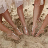 Hot Crystal Anklets Beach Sandals Rhinestone Anklets CZ Bare