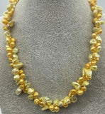 Stylish Yellow Pearl Necklaces Set of 2