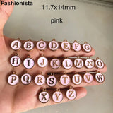 Alphabet Charms, Double Sided Oil Filled English Letter Charms, 52 pcs, 5 Colors
