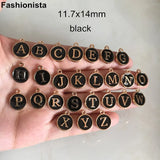 Alphabet Charms, Double Sided Oil Filled English Letter Charms, 52 pcs, 5 Colors