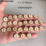 Alphabet Charms, Double Sided Oil Filled English Letter Charms, 52 pcs, 5 Colors