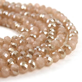Pink Glass Beads Bicone Faceted Crystal Beads Loose Spacer Beads