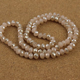 Pink Glass Beads Bicone Faceted Crystal Beads Loose Spacer Beads