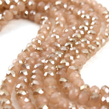Pink Glass Beads Bicone Faceted Crystal Beads Loose Spacer Beads