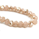 Pink Glass Beads Bicone Faceted Crystal Beads Loose Spacer Beads