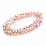 Pink Glass Beads Bicone Faceted Crystal Beads Loose Spacer Beads