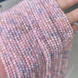 2 strands Morganite Faceted Round Beads 2-4mm