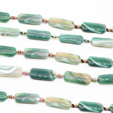 2 strands 37mm Green Agates Stone Beads DIY Jewelry Making