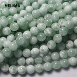 Set of 6mm Green Angelite Round Beads for Jewelry Making