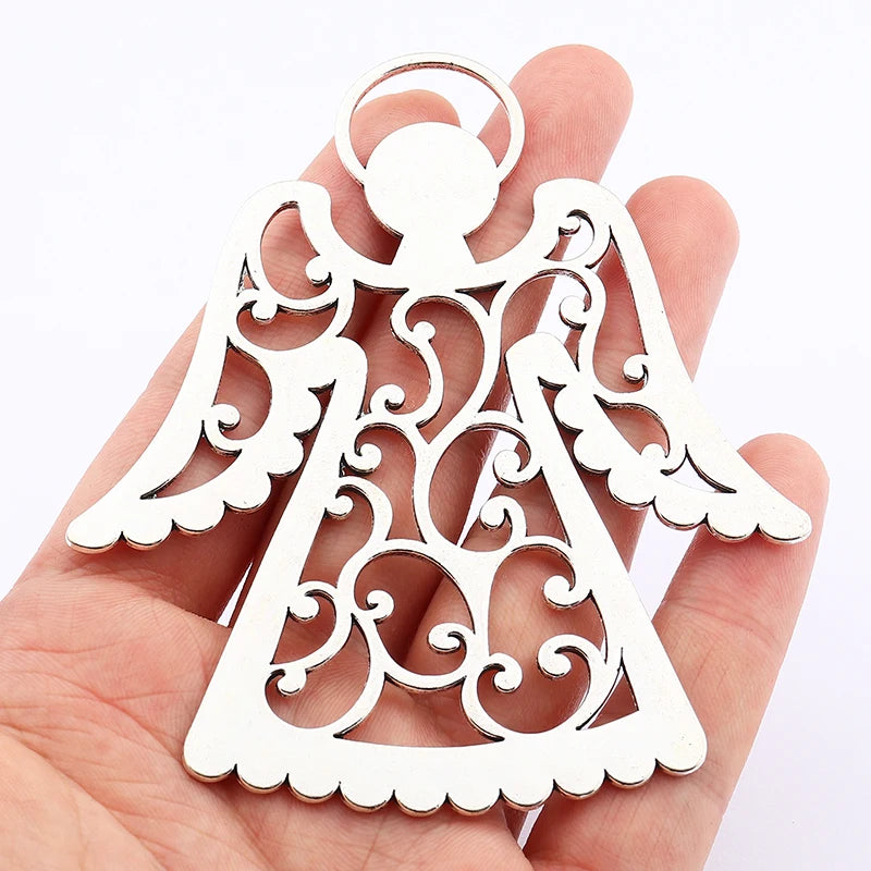 Tibetan Silver Large Angel Wings Charms Pendants DIY Necklace Jewelry Making