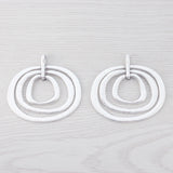 2 x Tibetan Silver Large Round 3 Circle Charms Pendants 60x55mm