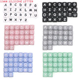 Silicone Letter Beads 12mm Alphabet DIY Name Food Pacifier Pendant