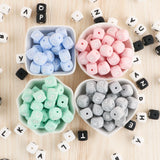 Silicone Letter Beads 12mm Alphabet DIY Name Food Pacifier Pendant