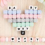 Silicone Letter Beads 12mm Alphabet DIY Name Food Pacifier Pendant
