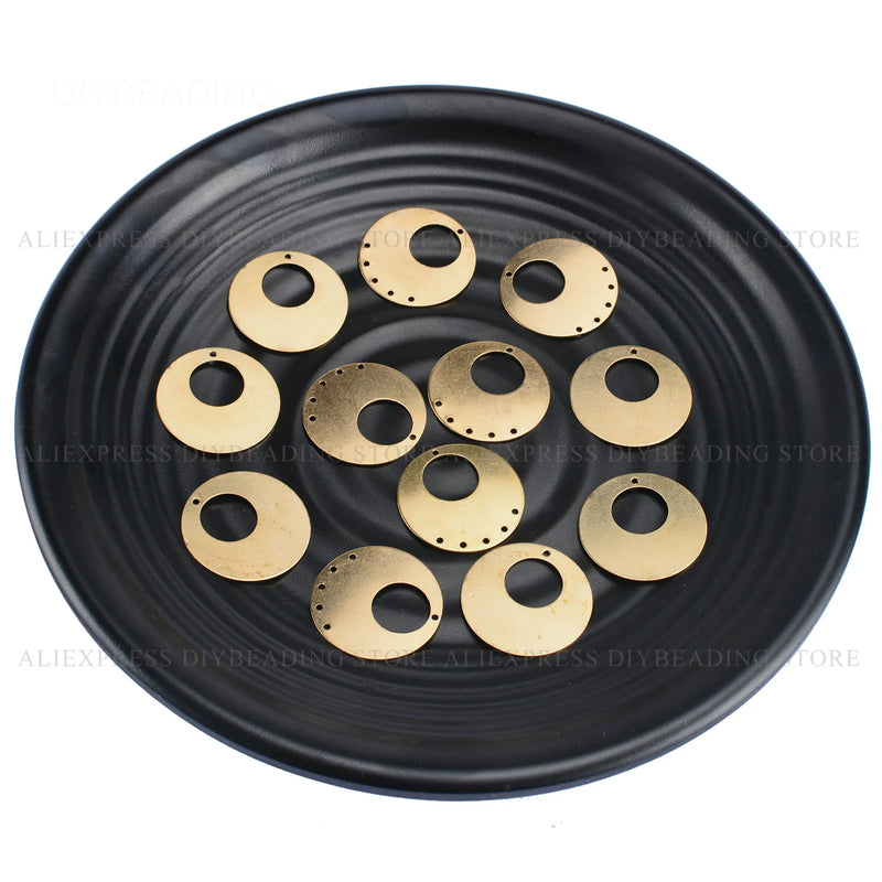 1000pcs Brass Round Circle Pendant Finding for Jewelry Making (22.5mm)