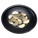 Brass Half Circle Charm Finding Smooth Plain Stamping Tag (2 Holes)