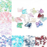 20-100PCS 10mm Small Butterfly Gradient Crystal Czech Glass Beads