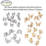 20-100Pcs 304 Stainless Steel Bead Tips Clamshell Jewelry Making