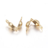 20-100Pcs 304 Stainless Steel Bead Tips Clamshell Jewelry Making