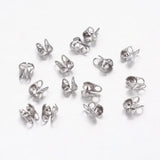 20-100Pcs 304 Stainless Steel Bead Tips Clamshell Jewelry Making