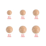 20-100Pcs Beech Wooden Round Beads Necklace Bracelet Jewelry Making