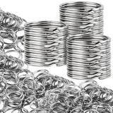 20/100Pcs Silver Keyring Stainless Steel Split Keychain DIY