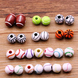 20-100Pcs Acrylic Sport Beads for DIY Jewelry Making