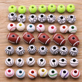 20-100Pcs Acrylic Sport Beads for DIY Jewelry Making