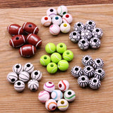 20-100Pcs Acrylic Sport Beads for DIY Jewelry Making