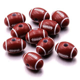 20-100Pcs Sports Charm Beads Acrylic DIY Craft Jewelry Finding