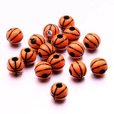 20-100Pcs Sports Charm Beads Acrylic DIY Craft Jewelry Finding