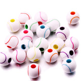 20-100Pcs Sports Charm Beads Acrylic DIY Craft Jewelry Finding