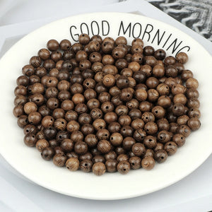 20-100Pcs Wood Spacer Beads 8MM Charm Round Beads Jewelry DIY Bracelets Necklace