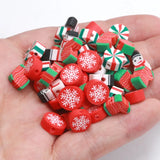 Christmas Polymer Clay Beads Snowman Snowflake Spacer For Jewelry Making