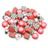 Christmas Polymer Clay Beads Snowman Snowflake Spacer For Jewelry Making